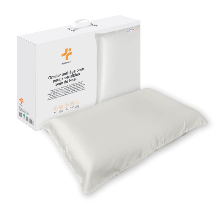 Oreiller Anti-Âge pour Peaux Sensibles  | « SOIE DE PEAU  »