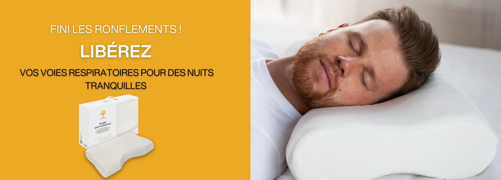 Oreillers anti-ronflement ergonomiques pour améliorer la respiration et le sommeil