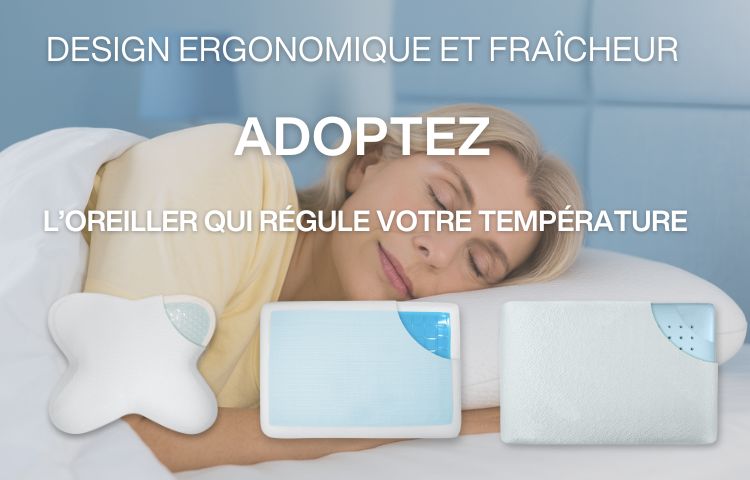 Oreillers rafraîchissants et housses respirantes pour réguler la température