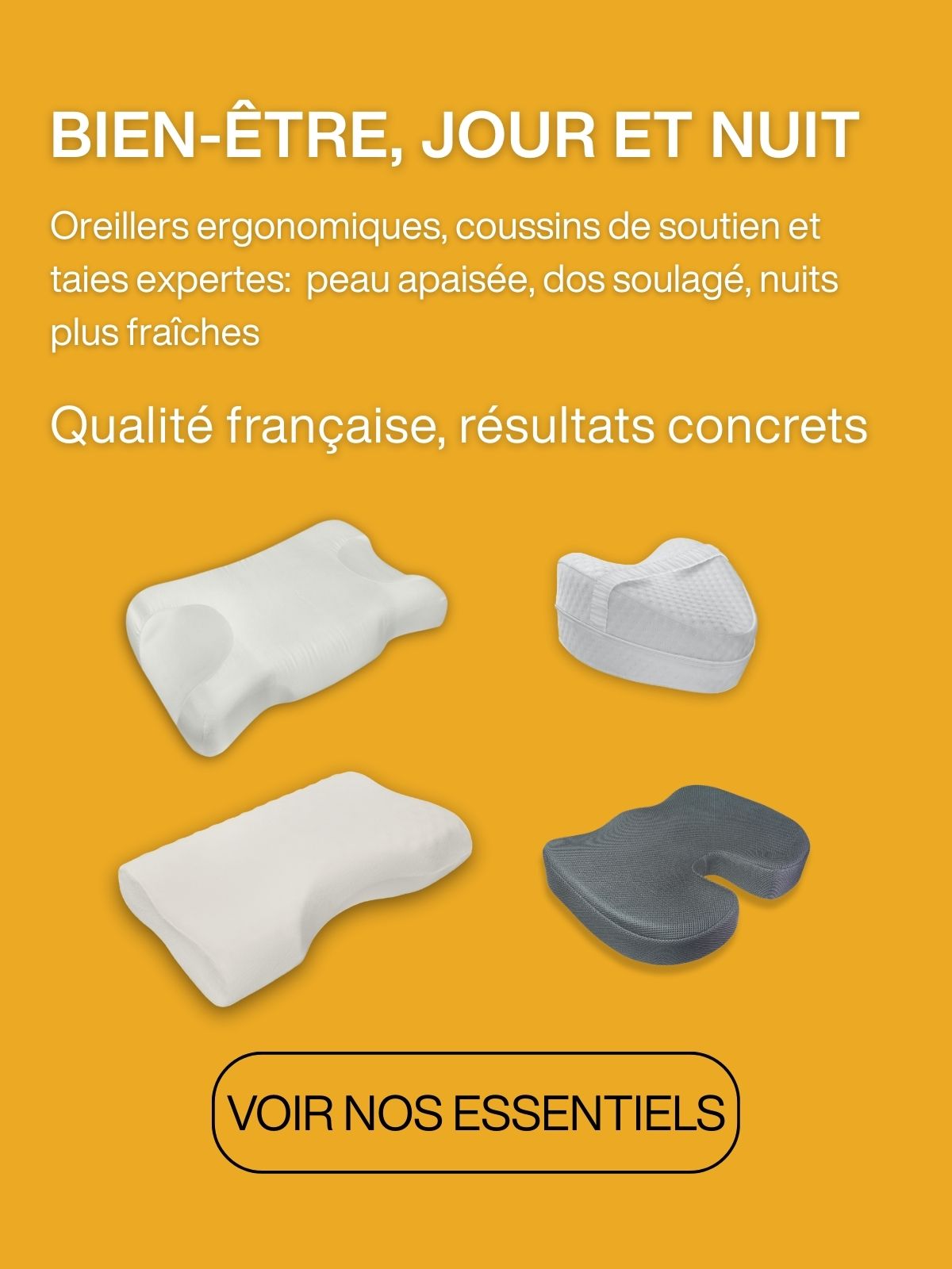 Inphysio Oreillers ergonomiques, coussins de soutien et taies expertes