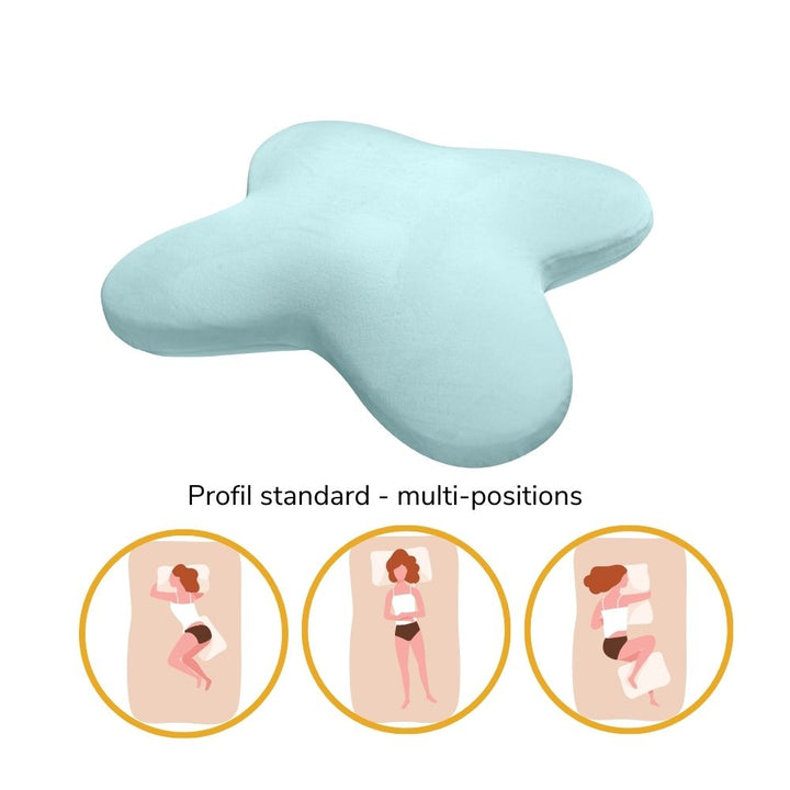 Oreiller papillon profil standard multi positions
