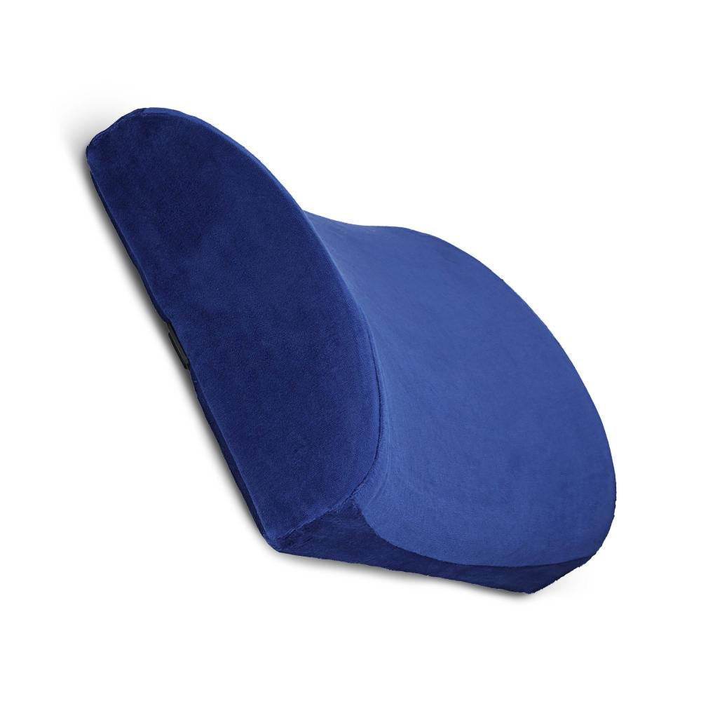 Coussin Soutien Lombaire Orthopédique H63xD30xW40-60cm Bleu - Soulage Douleurs Dos